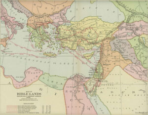 Bible Lands Showing Paul's Missionary Journey